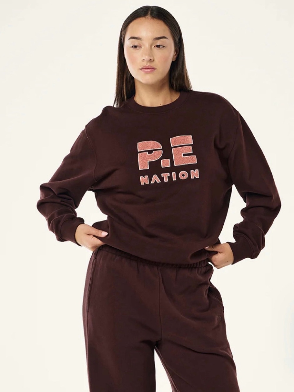 P.E Nation Women's Deep Chocolate Logo Sweatshirt
